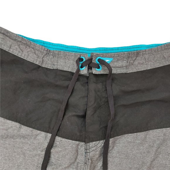 Speedo Shorts Mens Large Gray Black Swim Trunks Mesh Lined Beach Pool Summer - Picture 6 of 10